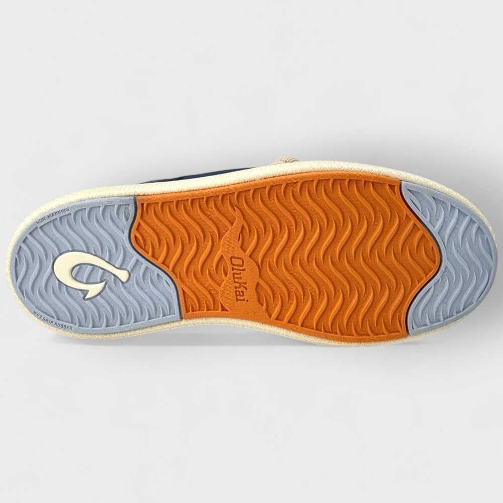 OluKai Mahiki Slipper Sneaker Women's 10 Moonlit Ocean Faux Fur Drop-In Heel NWT - Picture 8 of 12